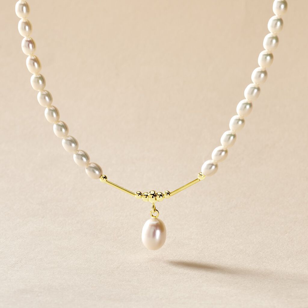 Collier Stella-rose Or Jaune Perle De Culture - Colliers Femme | Histoire d’Or
