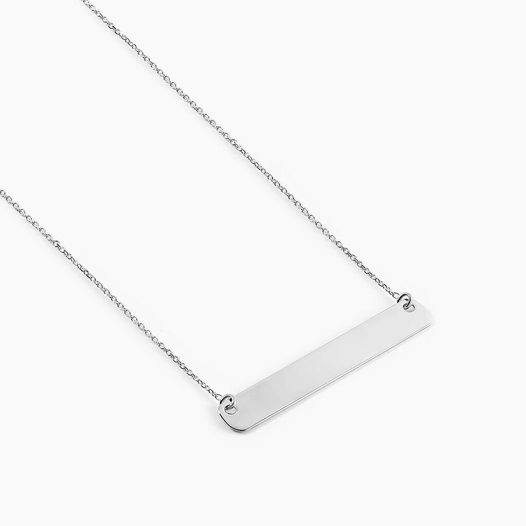 Collier Beavis Or Blanc - Colliers Naissance Femme | Histoire d&rsquo;Or