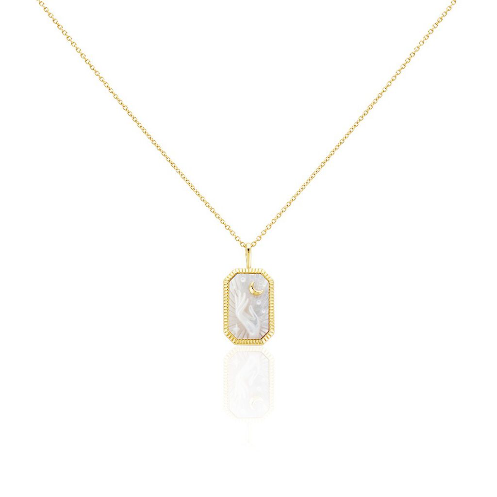 Collier Goddess Argent Doré Nacre - Colliers fantaisie Femme | Histoire d’Or