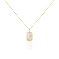 Collier Goddess Argent Doré Nacre Oxyde De Zirconium