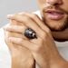 Bague Acier Gris Japeth - Bagues fantaisie Homme | Histoire d’Or