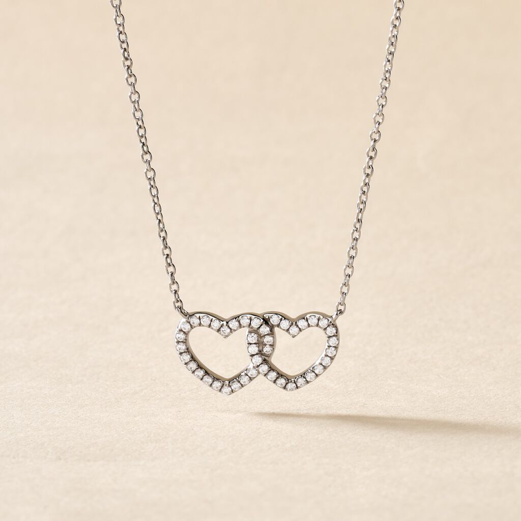 Collier Anne-ael Argent Blanc Oxyde De Zirconium - Colliers fantaisie Femme | Histoire d&rsquo;Or