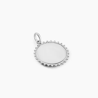 Pendentif Sunny Argent Blanc