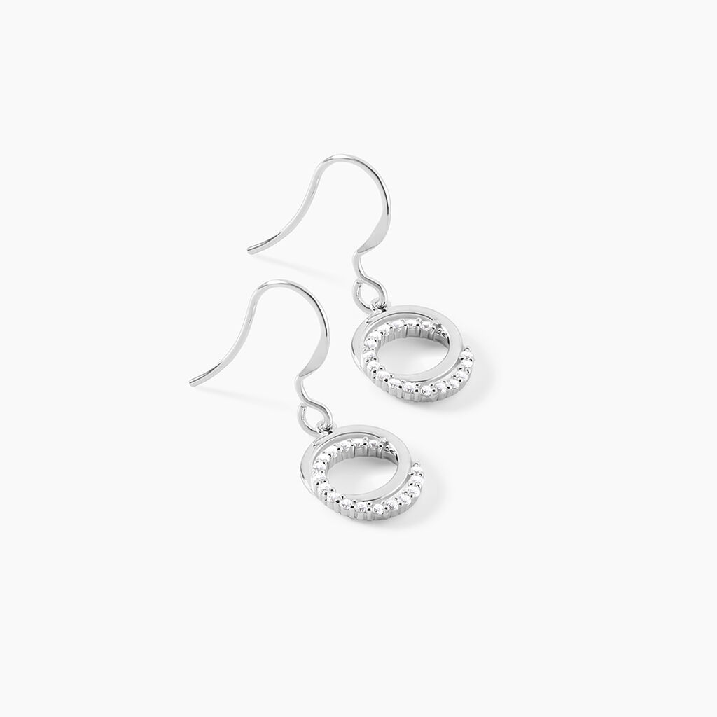 Boucles D'oreilles Pendantes Circus Argent Blanc Oxyde De Zirconium - Boucles d'oreilles fantaisie Femme | Histoire d’Or