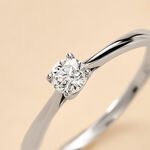 Bague Solitaire Aphrodite Platine Blanc Diamant - Bagues solitaires Femme | Histoire d&rsquo;Or