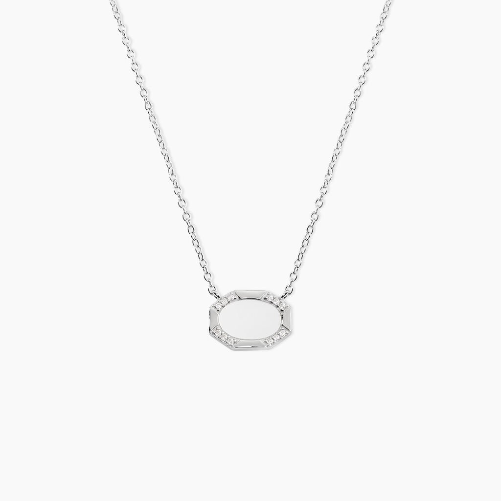 Collier Margot Argent Blanc Nacre Oxyde De Zirconium - F&ecirc;te des m&egrave;res Femme | Histoire d&rsquo;Or