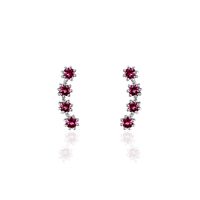 Boucles D'oreilles Puces Karrie Argent Blanc Oxyde De Zirconium