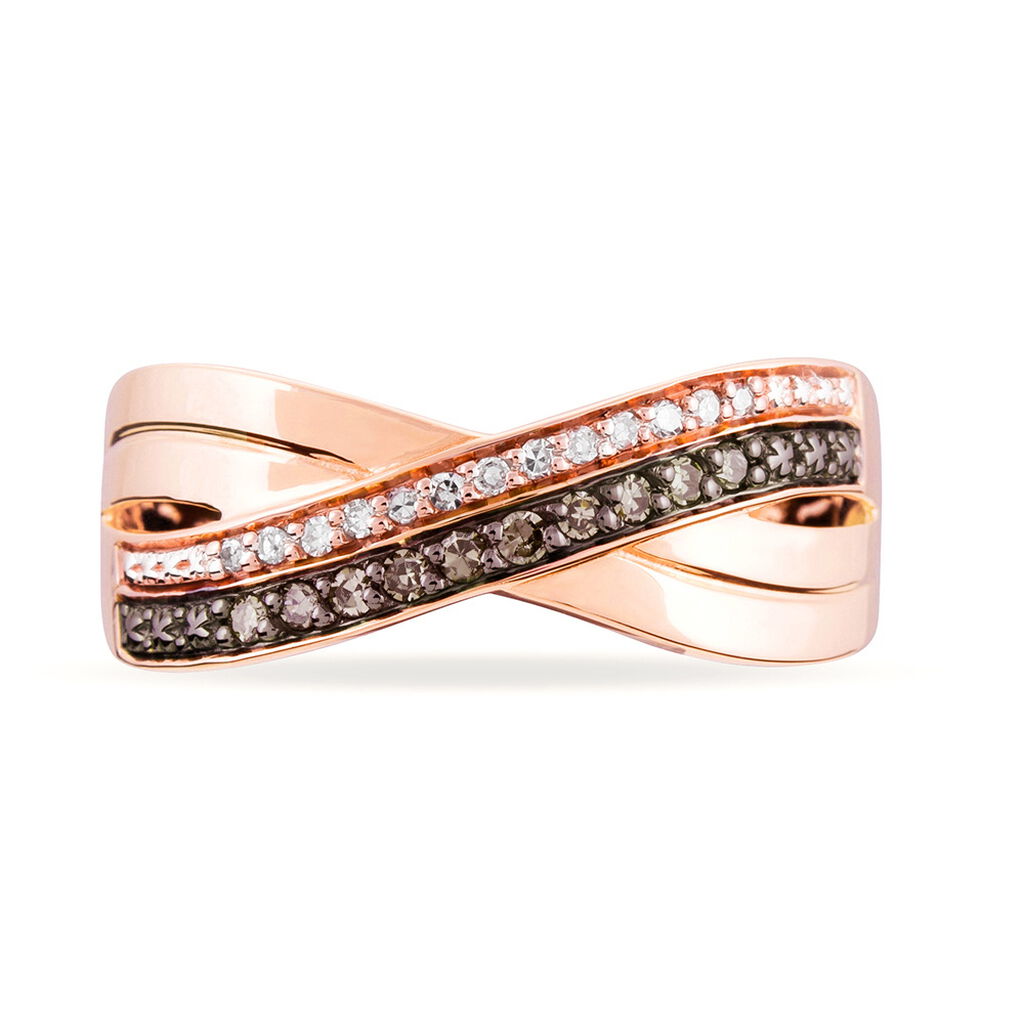 Bague Martika Or Rose Diamant - Bagues avec pierre Femme | Histoire d’Or
