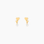 Boucles D'oreilles Pendantes Rihabe Or Jaune Oxyde De Zirconium - Boucles d'oreilles pendantes Femme | Histoire d&rsquo;Or