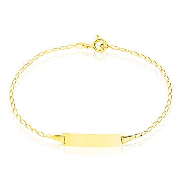 Bracelet Identité Estella Maille Cheval Or Jaune Bracelet Identité Estella Maille Cheval Or Jaune