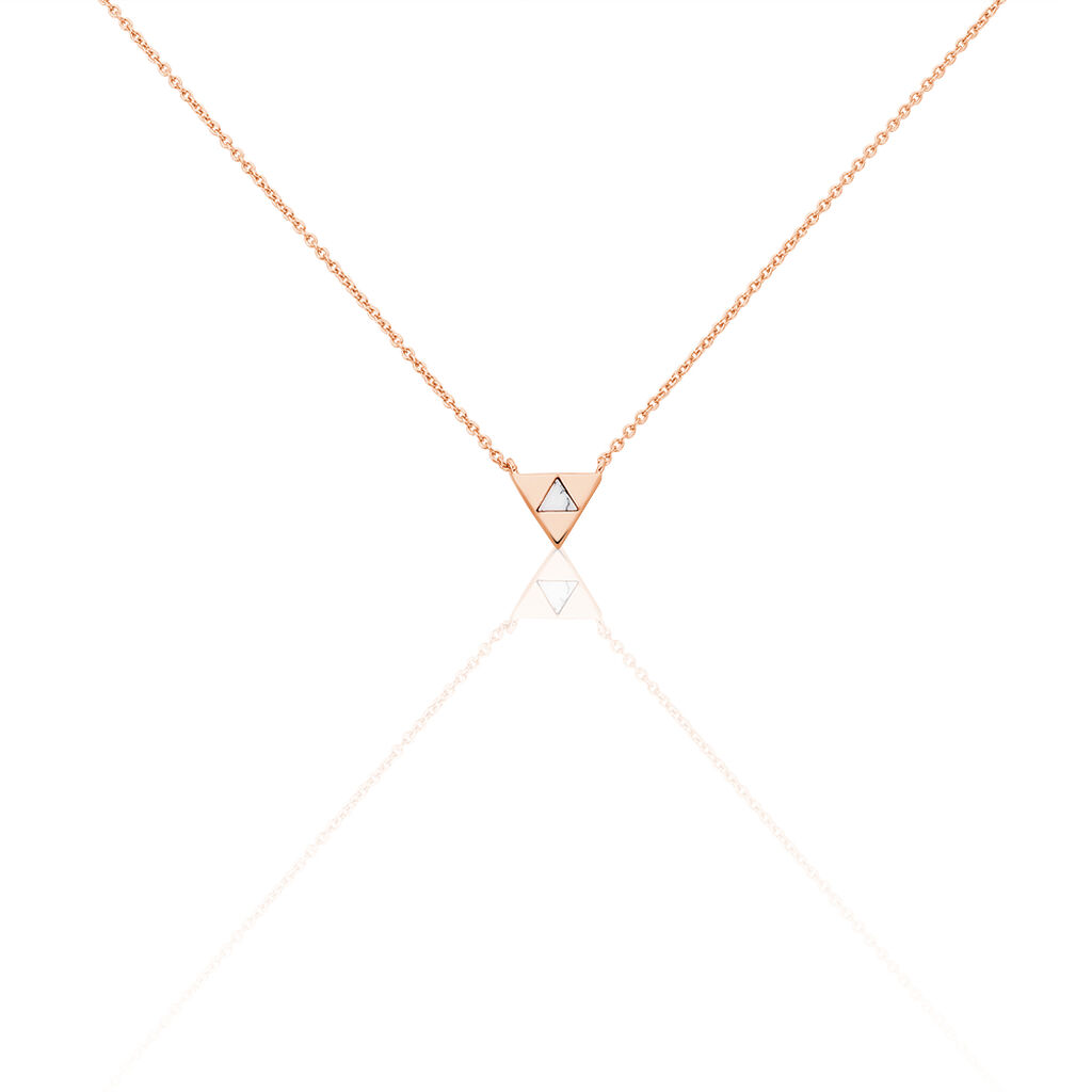 Collier Tallulah Argent Rose Pierre De Synthese - Colliers fantaisie Femme | Histoire d&rsquo;Or