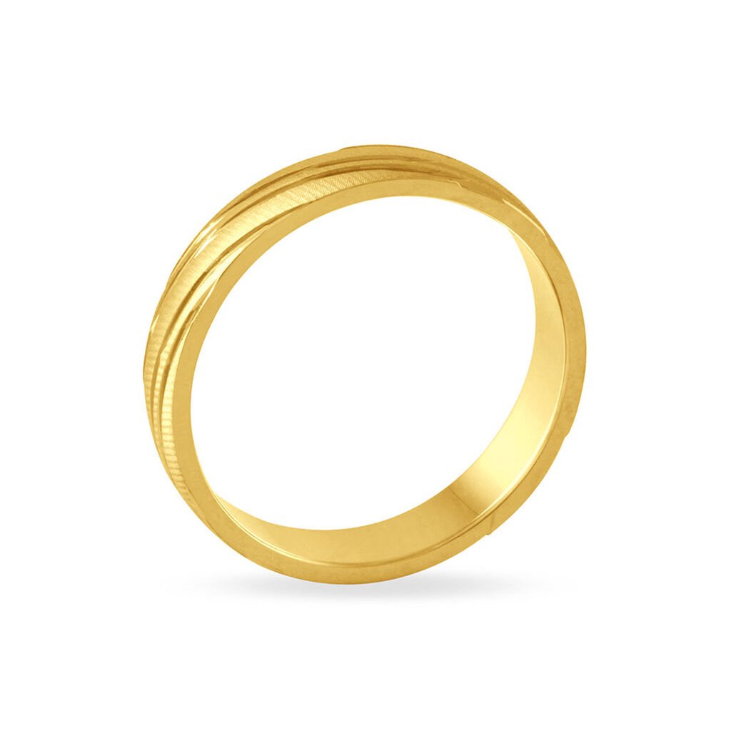 Alliance Eros Brossee Ruban Plat Or Jaune - Alliances Famille | Histoire d’Or