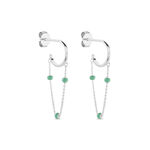 Cr&eacute;oles Polka Argent Blanc - Boucles d'oreilles cr&eacute;oles Femme | Histoire d&rsquo;Or