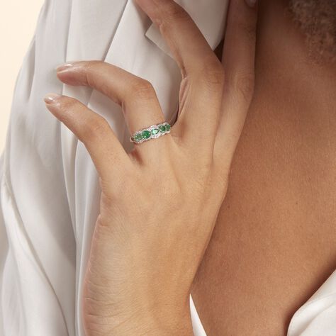 Bague Margaux Or Jaune Emeraude Et Diamant - Bagues avec pierre Femme | Histoire d’Or