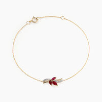 Bracelet Angie Or Jaune Rubis Diamant