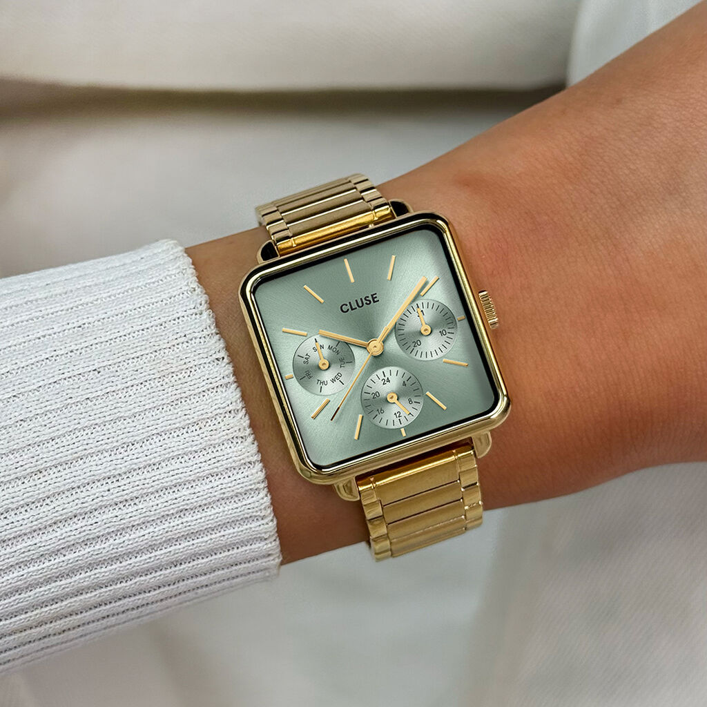 Montre Cluse La Tétragone Multifunction Vert - Montres Femme | Histoire d’Or