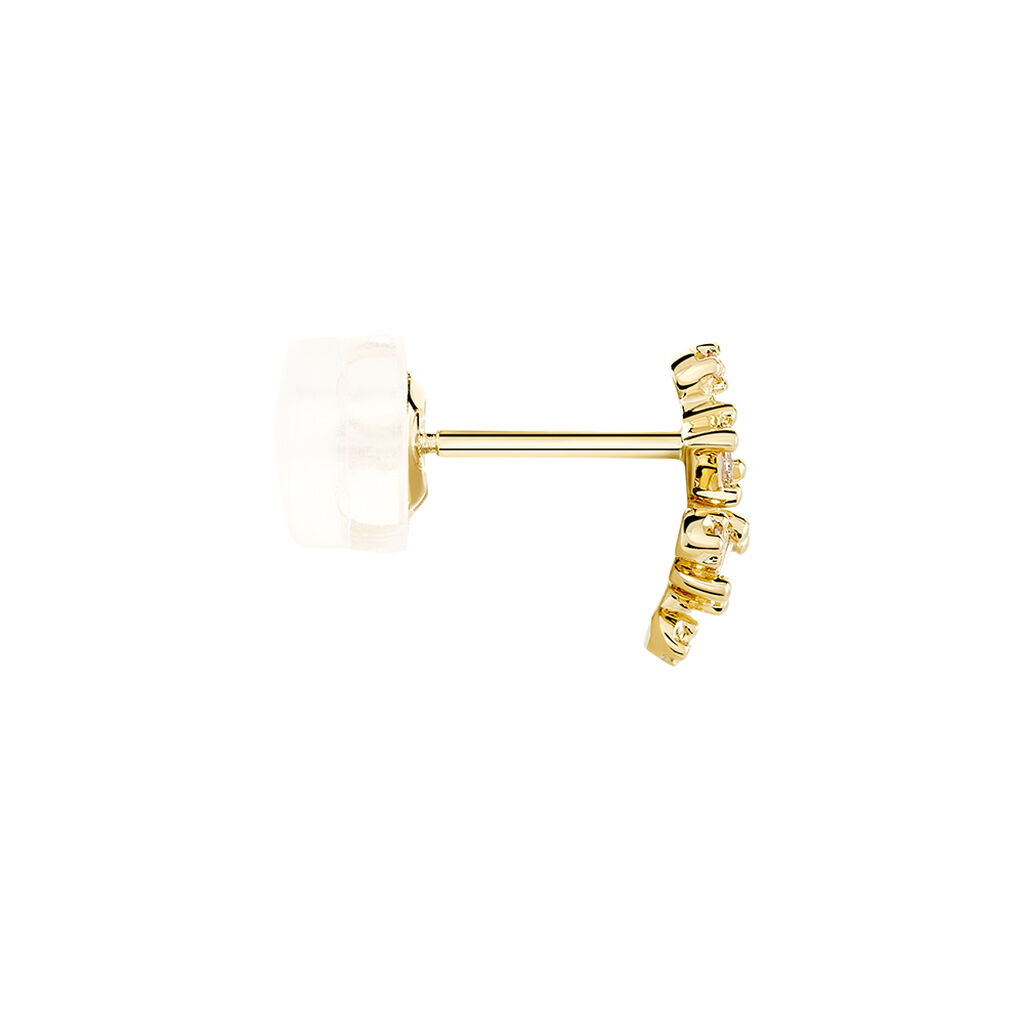 Boucles D'oreilles Puces Joy Or Jaune Diamant - Clous d'oreilles Femme | Histoire d&rsquo;Or