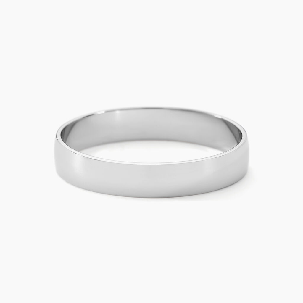 Alliance Julie Ruban Classique Platine Blanc - Alliances Unisex | Histoire d&rsquo;Or