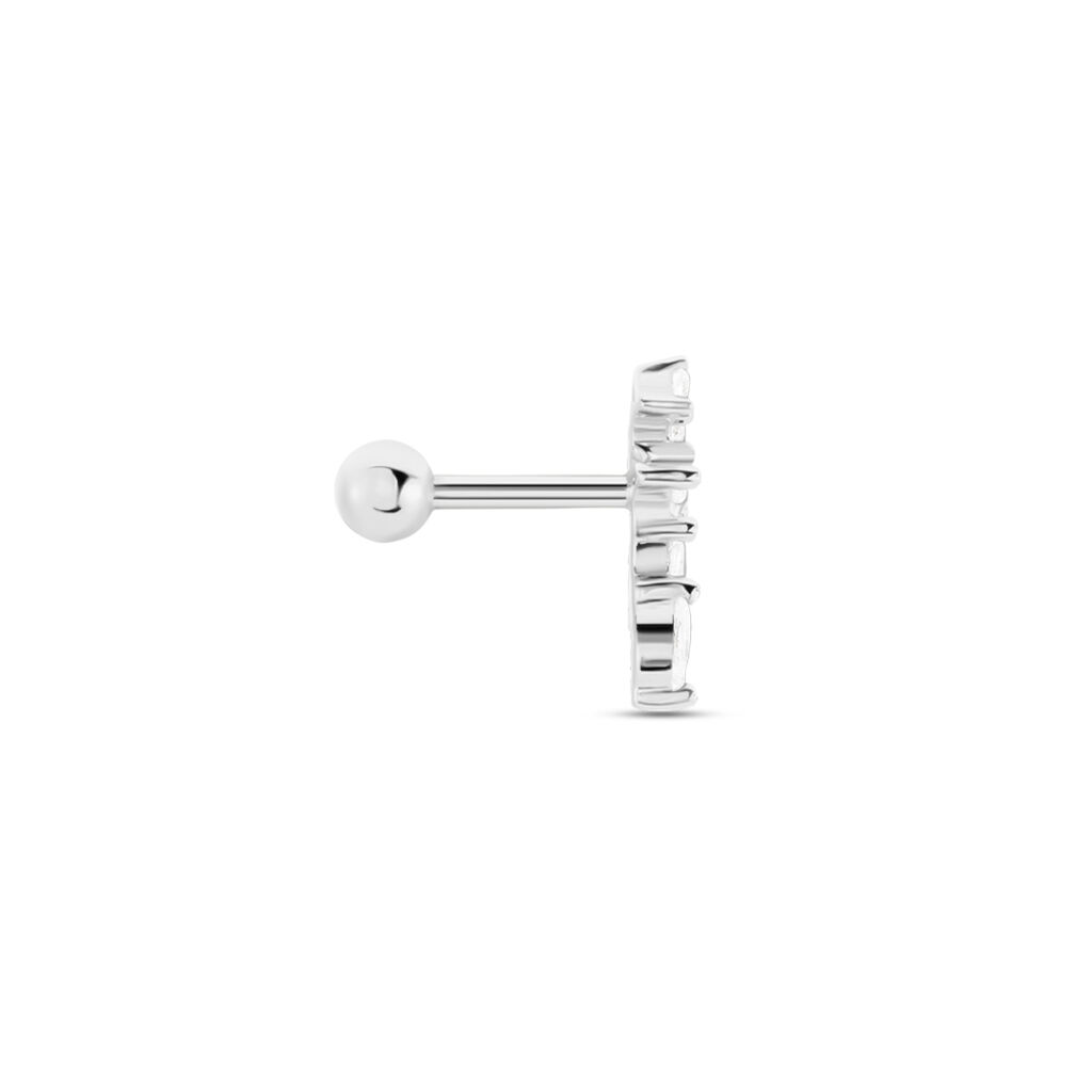 Piercing D'oreille Unitaire Nara Argent Blanc Oxyde De Zirconium - Boucles d'oreilles fantaisie Femme | Histoire d’Or