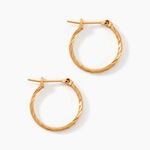 Cr&eacute;oles Anusha Plaqu&eacute; Or Dor&eacute; - Boucles d'oreilles cr&eacute;oles Femme | Histoire d&rsquo;Or