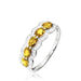 Bague Margaux Or Blanc Citrine Et Diamant - Bagues avec pierre Femme | Histoire d’Or