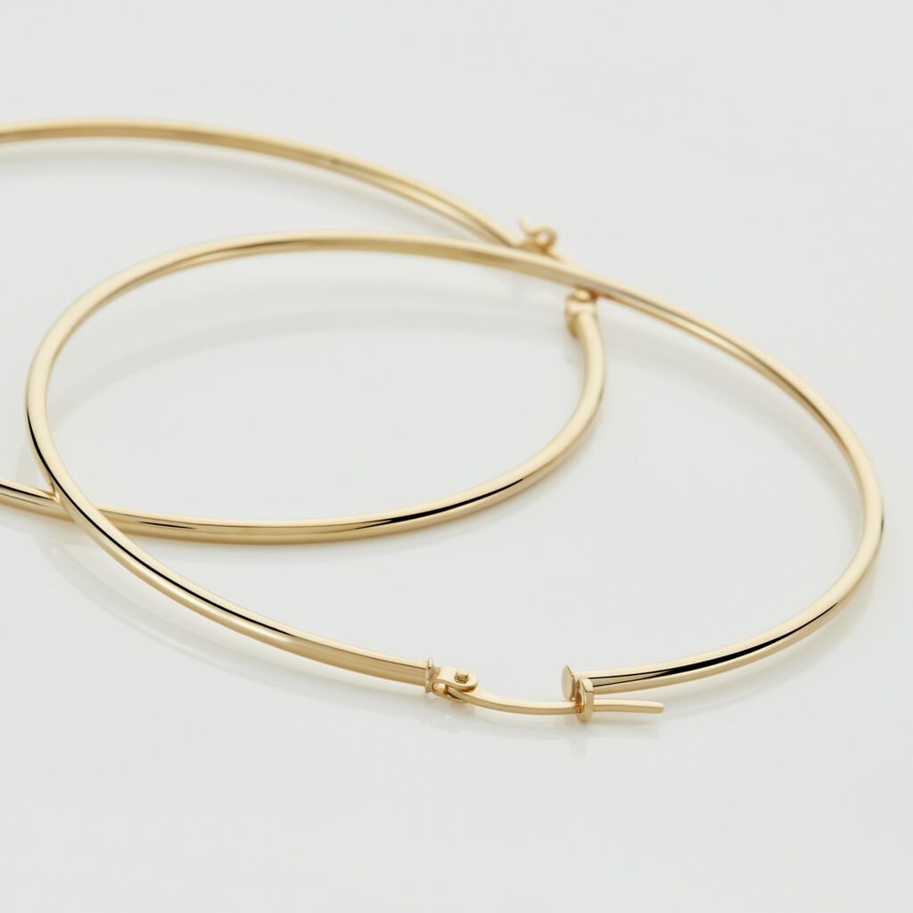 Créoles Agapanthe Or Jaune - Boucles d'oreilles créoles Femme | Histoire d’Or