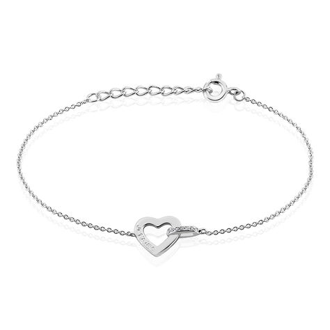 Bracelet Elanda Argent Blanc Oxyde De Zirconium - Bracelets Coeur Femme | Histoire d’Or