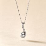 Collier Armance Argent Blanc Perle D'imitation Oxyde - Colliers Femme | Histoire d&rsquo;Or