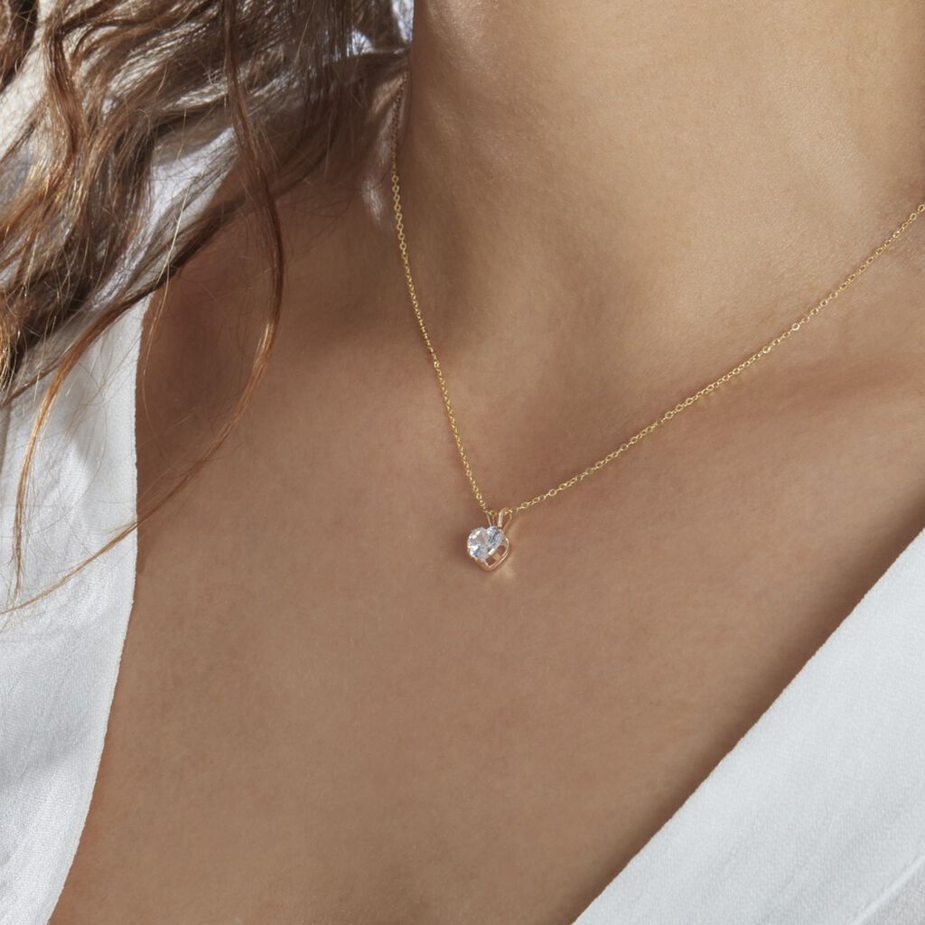 Collier Aodren Or Jaune Oxyde De Zirconium - Colliers Famille | Histoire d’Or