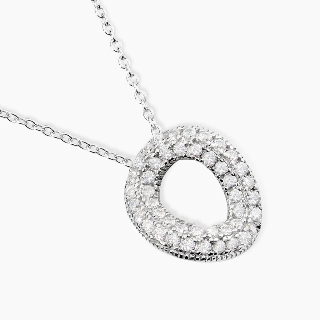 Collier Argent Blanc Irenaeus Oxydes De Zirconium - Colliers fantaisie Femme | Histoire d&rsquo;Or