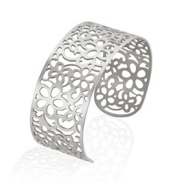 Bracelet Manchette Brenda Acier Blanc - Bracelets fantaisie Femme | Histoire d’Or