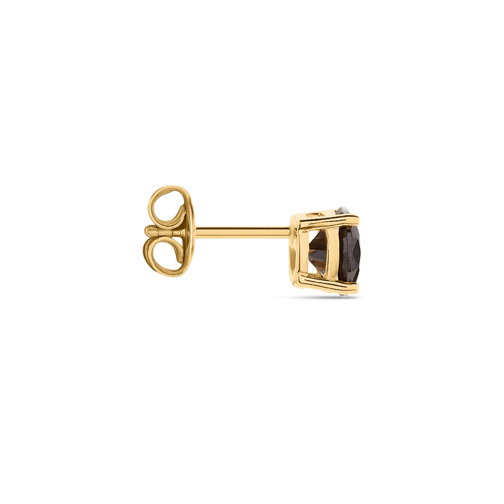Boucle D'oreille Puce Unitaire Adam Plaqué Or Jaune Oxyde De Zirconium - Boucles d'oreilles fantaisie Homme | Histoire d’Or