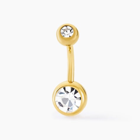 Piercing De Nombril Santuzza Acier Dor&eacute; Verre - Bijoux Femme | Histoire d&rsquo;Or
