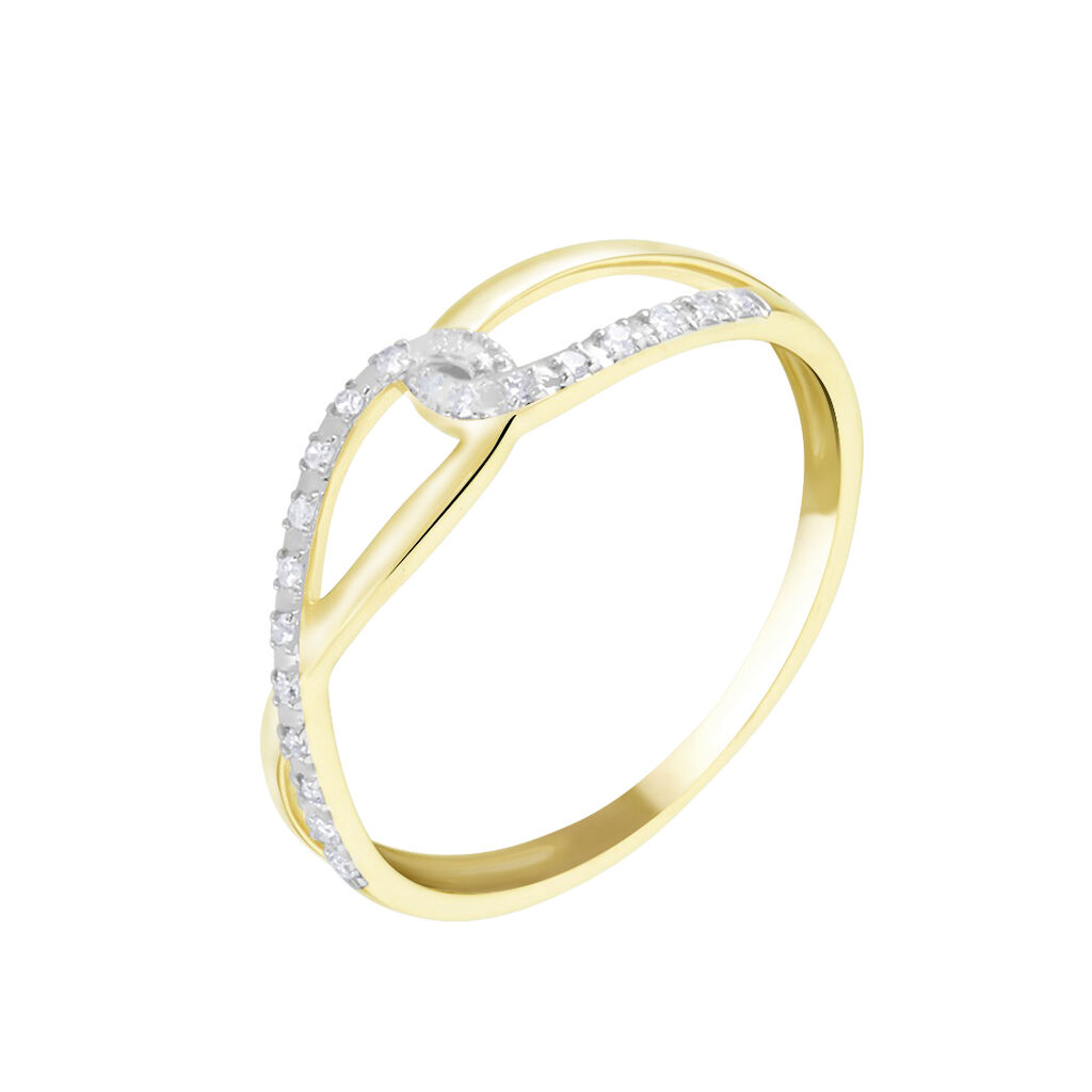 Bague Osanna Or Jaune Diamants - Bagues avec pierre Femme | Histoire d’Or