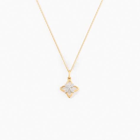 Collier Eclosion Precieuse Or Jaune Oxyde De Zirconium - Colliers Femme | Histoire d’Or