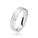 Alliance Julio Ruban Poli Brosse Or Blanc - Alliances Unisex | Histoire d&rsquo;Or