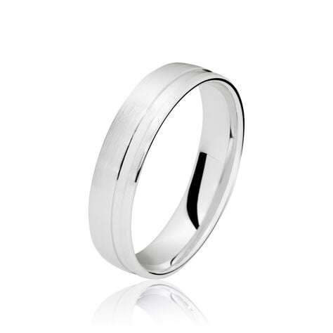 Alliance Julio Ruban Poli Brosse Or Blanc -  Unisex | Histoire d’Or