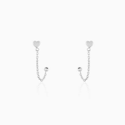 Boucles D'oreilles Pendantes Honor Argent Blanc - Boucles d'oreilles fantaisie Femme | Histoire d’Or