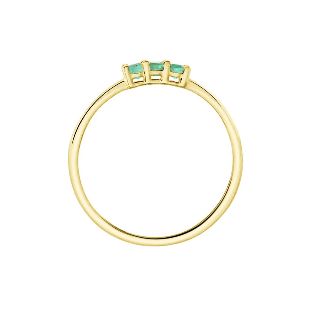 Bague Richie Or Jaune Emaraude - Bagues avec pierre Femme | Histoire d&rsquo;Or