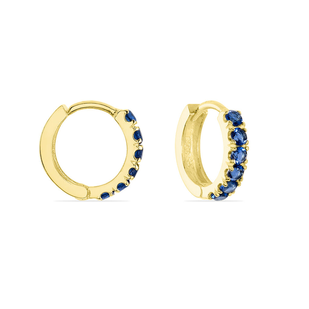 Créoles Andgelina Rondes Or Jaune Oxyde De Zirconium - Boucles d'oreilles créoles Femme | Histoire d’Or