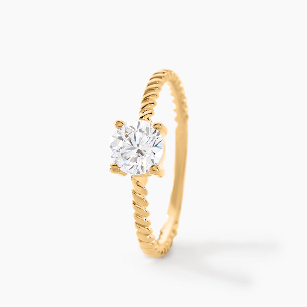 Bague Cymbeline Or Jaune Oxyde De Zirconium - Bagues solitaires Femme | Histoire d’Or