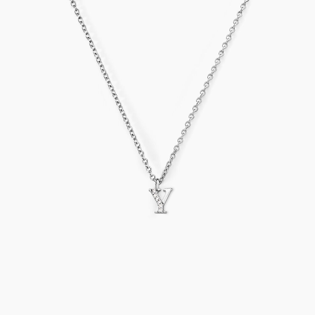 Collier Neruda Argent Blanc Oxyde De Zirconium - Colliers fantaisie Femme | Histoire d&rsquo;Or