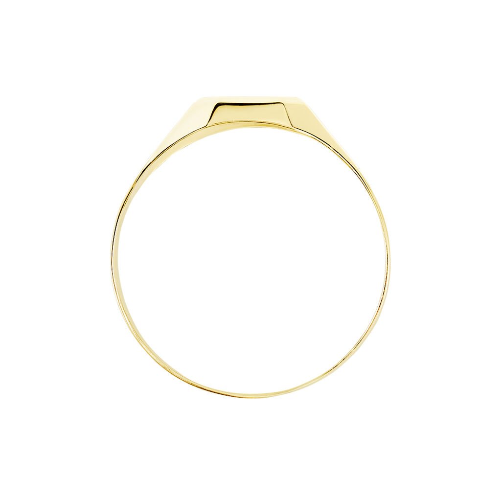 Chevali&egrave;re Malcolm Carree Or Jaune Oxyde De Zirconium - Bagues solitaires Homme | Histoire d&rsquo;Or