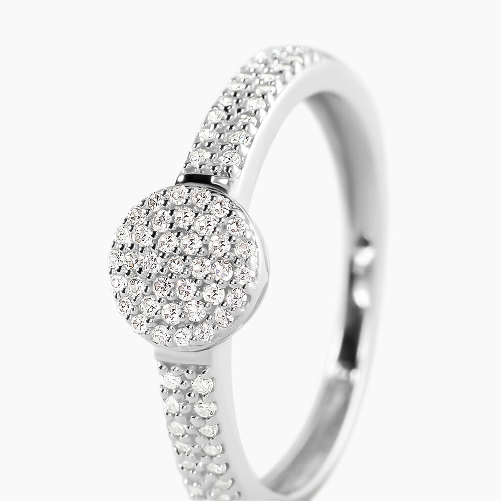 Bague Lisyae Or Blanc Diamants - Bagues avec pierre Femme | Histoire d&rsquo;Or