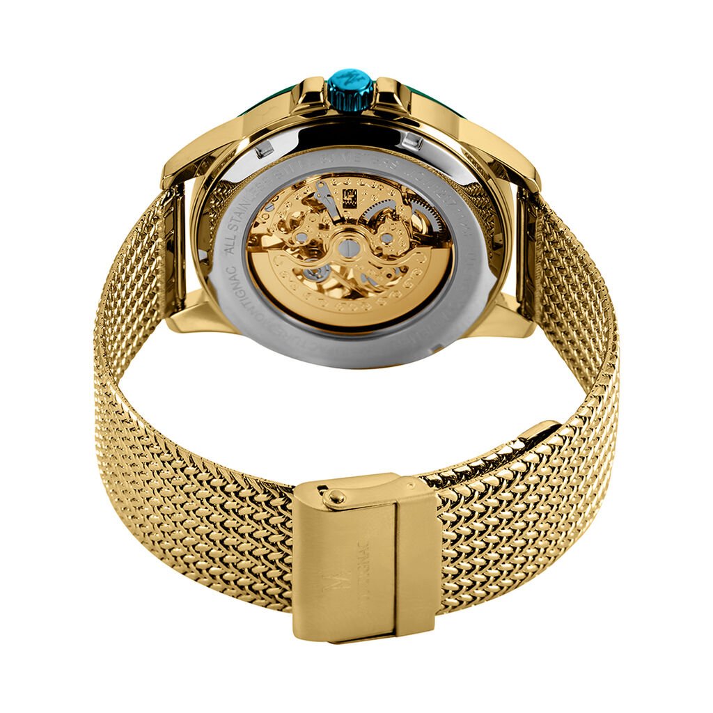 Montre Montignac Round Auto Vert - Id&eacute;es cadeaux Homme | Histoire d&rsquo;Or