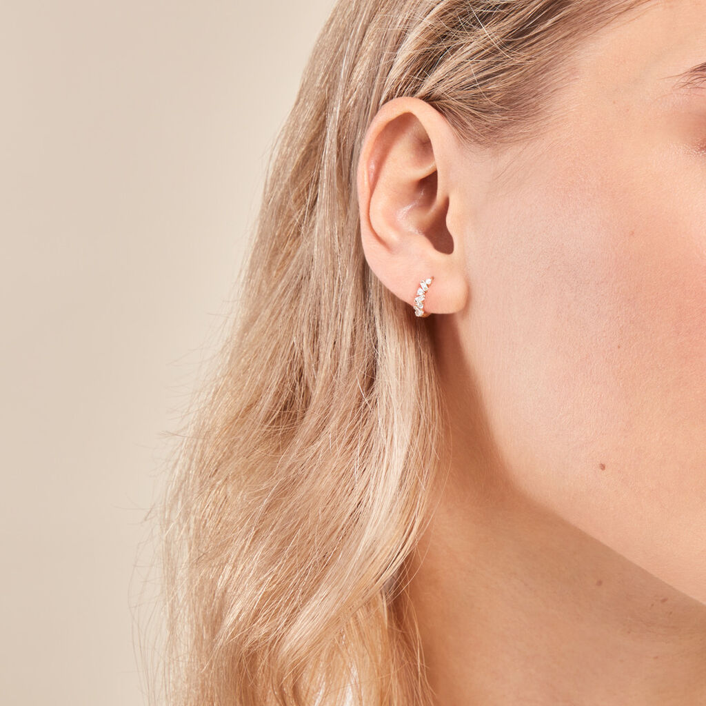 Créoles Gemariah Or Jaune Diamant Synthétique - Boucles d'oreilles créoles Femme | Histoire d’Or