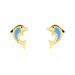 Boucles D'oreilles Puces Mael Dauphin Or Jaune - Clous d'oreilles Enfant | Histoire d’Or