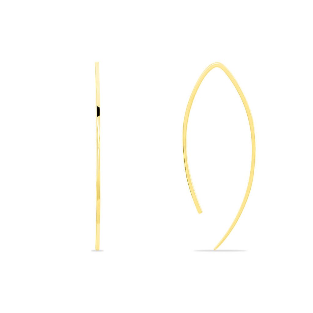 Cr&eacute;oles Helle Amande Or Jaune - Boucles d'oreilles cr&eacute;oles Femme | Histoire d&rsquo;Or