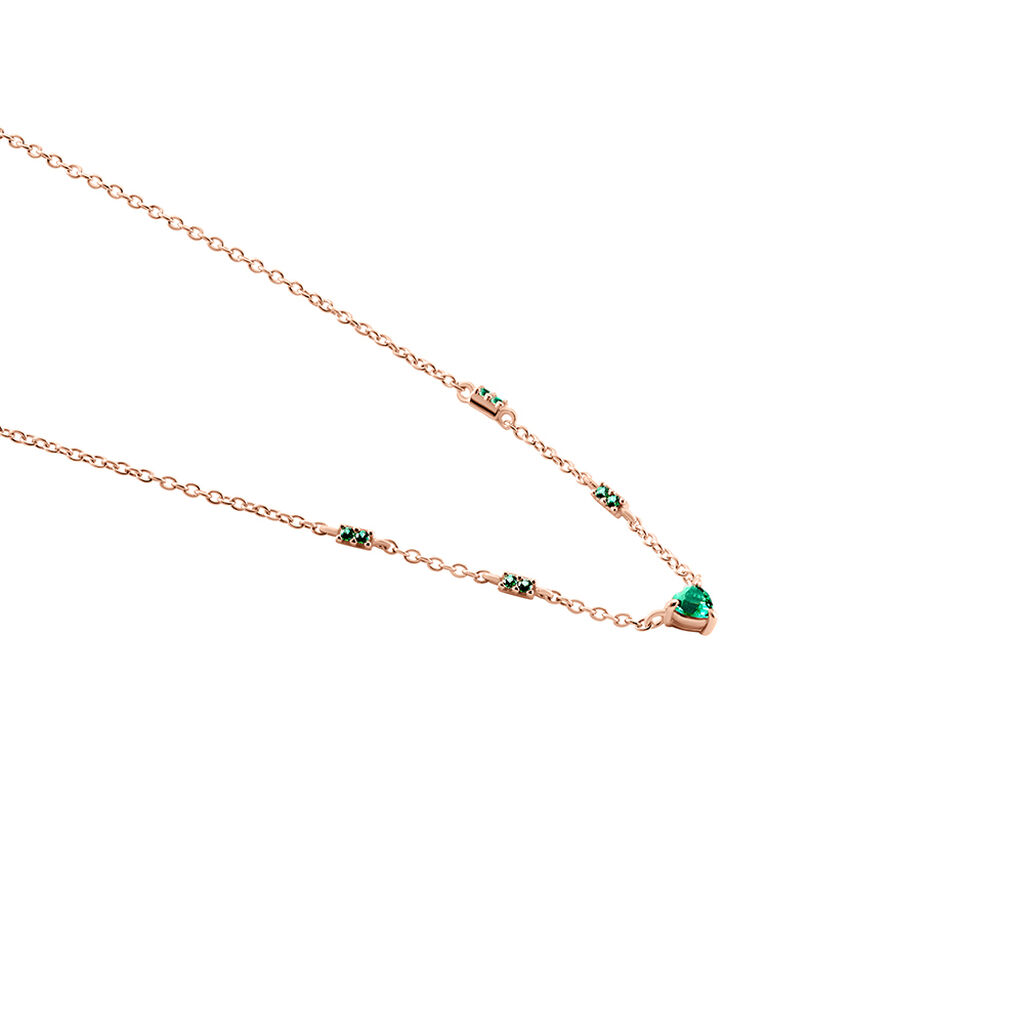 Collier Déclaration Argent Rose Oxyde De Zirconium - Colliers fantaisie Femme | Histoire d’Or