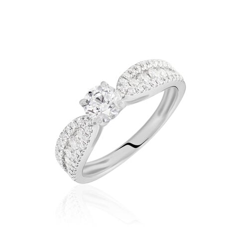 Bague Solitaire Stockholm Or Blanc Diamant Synthetique - Bagues solitaires Femme | Histoire d&rsquo;Or